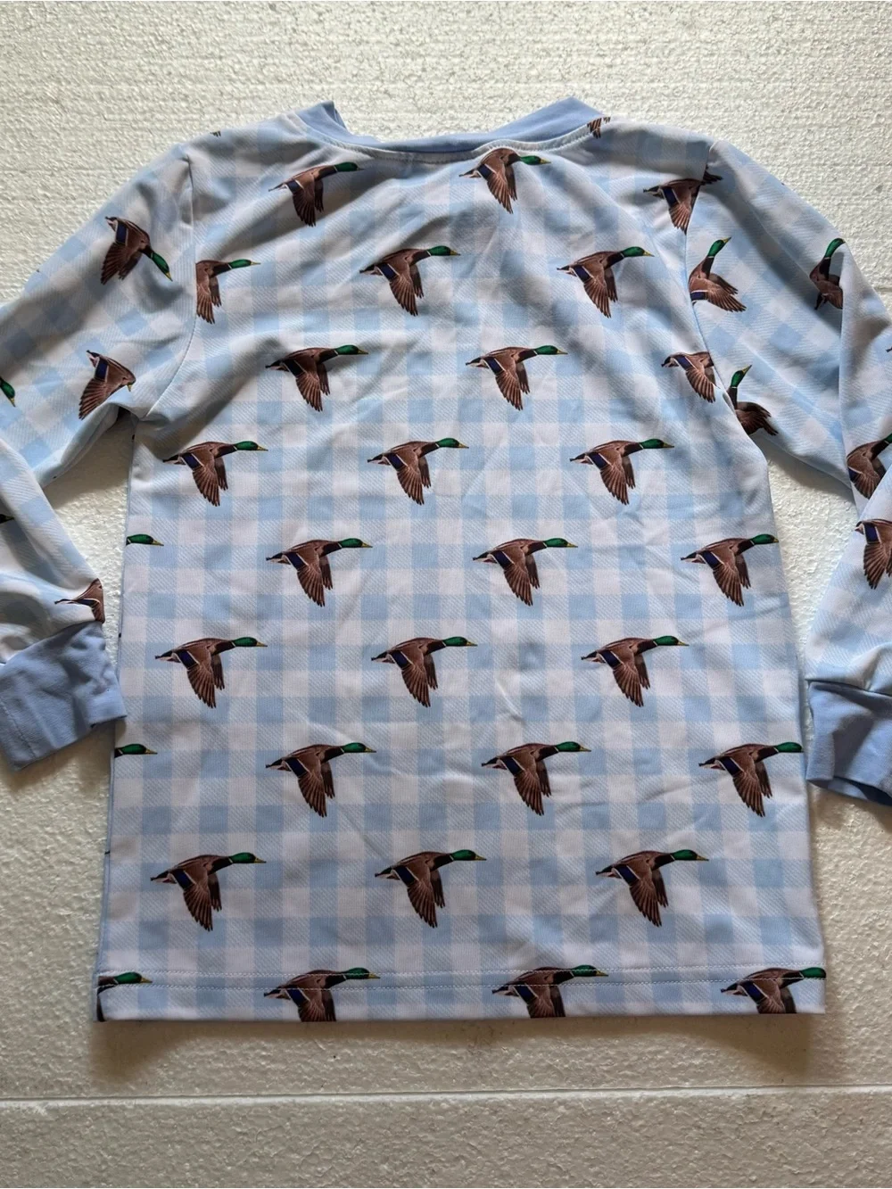 Boutique Gingham Mallard Pajama Set Boys 3T